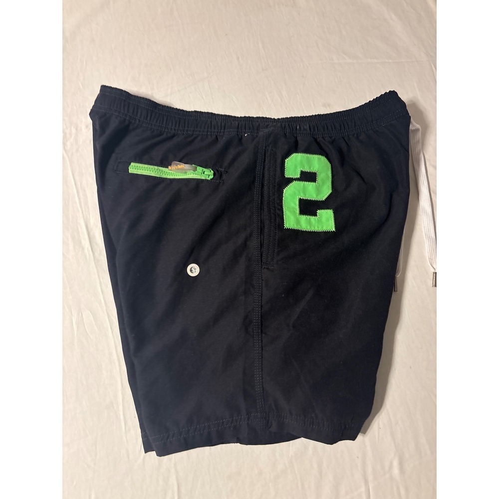 Superdry Swim Trunks Mens XL Black Neon Green Embroidered Logo  Condition